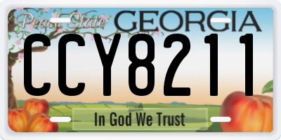 GA license plate CCY8211