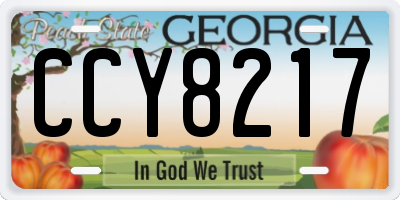 GA license plate CCY8217