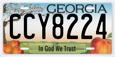 GA license plate CCY8224
