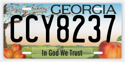 GA license plate CCY8237
