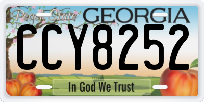 GA license plate CCY8252