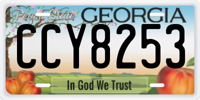 GA license plate CCY8253