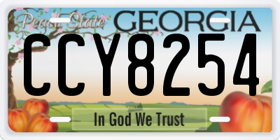 GA license plate CCY8254