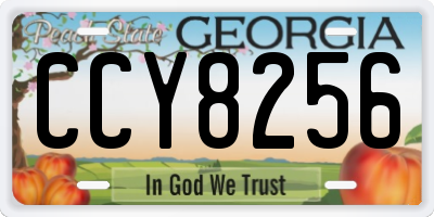 GA license plate CCY8256