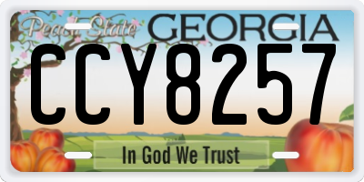 GA license plate CCY8257