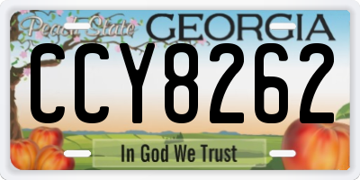 GA license plate CCY8262