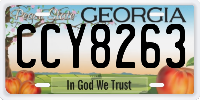 GA license plate CCY8263