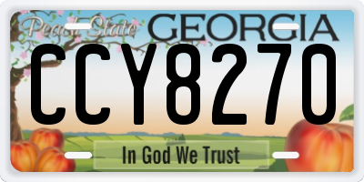 GA license plate CCY8270