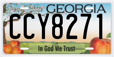 GA license plate CCY8271