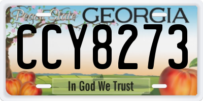 GA license plate CCY8273