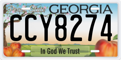 GA license plate CCY8274