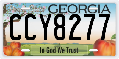 GA license plate CCY8277