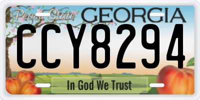 GA license plate CCY8294
