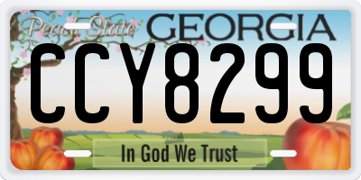 GA license plate CCY8299