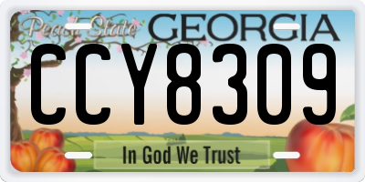 GA license plate CCY8309