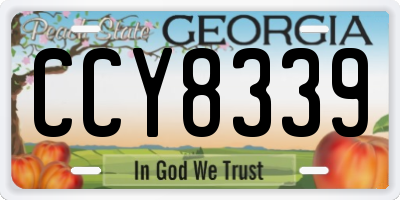 GA license plate CCY8339
