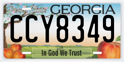 GA license plate CCY8349