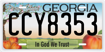 GA license plate CCY8353