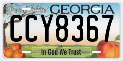 GA license plate CCY8367