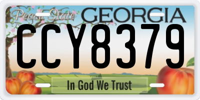 GA license plate CCY8379