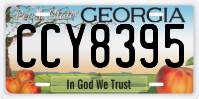 GA license plate CCY8395