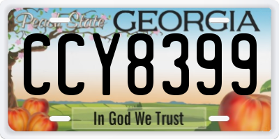 GA license plate CCY8399
