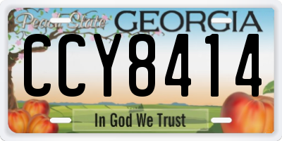 GA license plate CCY8414