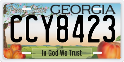 GA license plate CCY8423