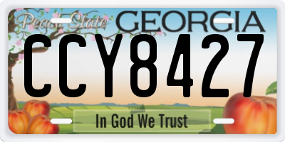 GA license plate CCY8427
