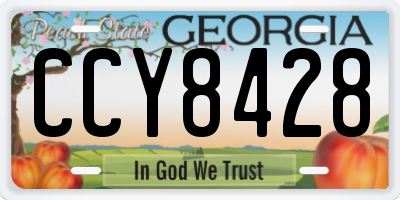 GA license plate CCY8428