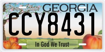 GA license plate CCY8431