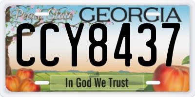 GA license plate CCY8437