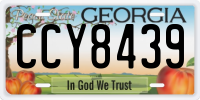 GA license plate CCY8439