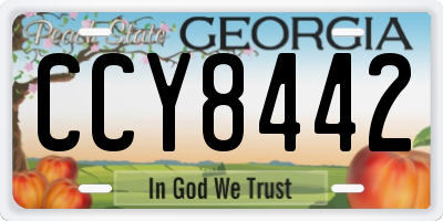 GA license plate CCY8442