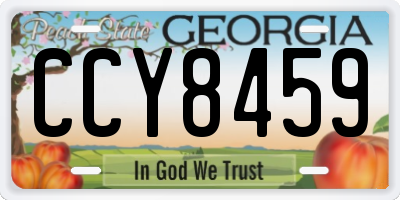 GA license plate CCY8459