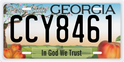 GA license plate CCY8461