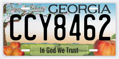 GA license plate CCY8462