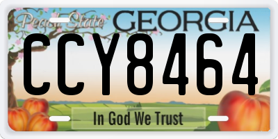 GA license plate CCY8464