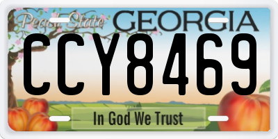 GA license plate CCY8469