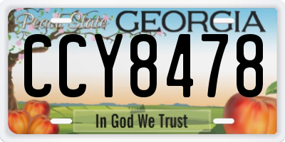 GA license plate CCY8478