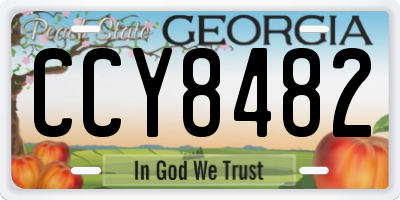 GA license plate CCY8482