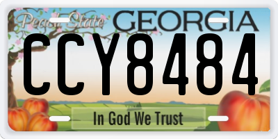 GA license plate CCY8484