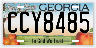 GA license plate CCY8485