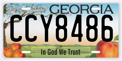 GA license plate CCY8486