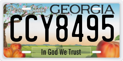GA license plate CCY8495