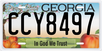 GA license plate CCY8497