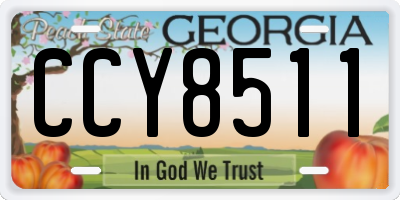 GA license plate CCY8511