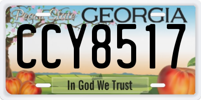 GA license plate CCY8517
