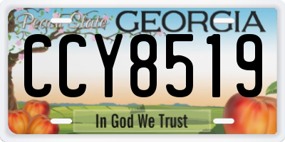 GA license plate CCY8519