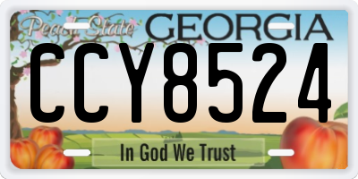 GA license plate CCY8524